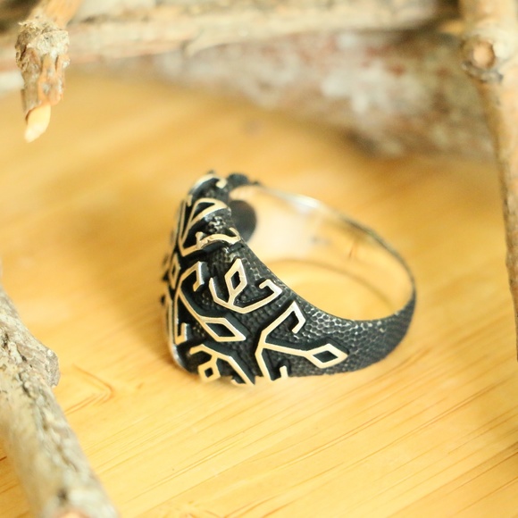 925Sterling Silver Viking Men's Rings Size 10 - Picture 8 of 8